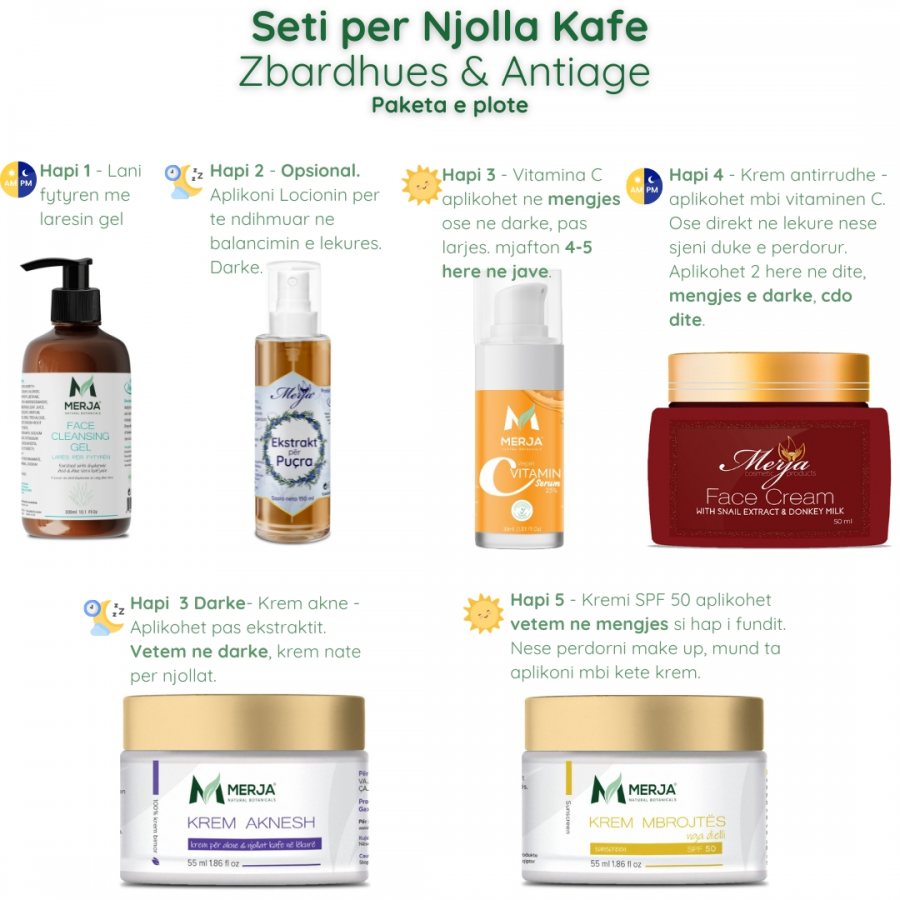 Set per Njolla Kafe - Zbardhues & Antiaging